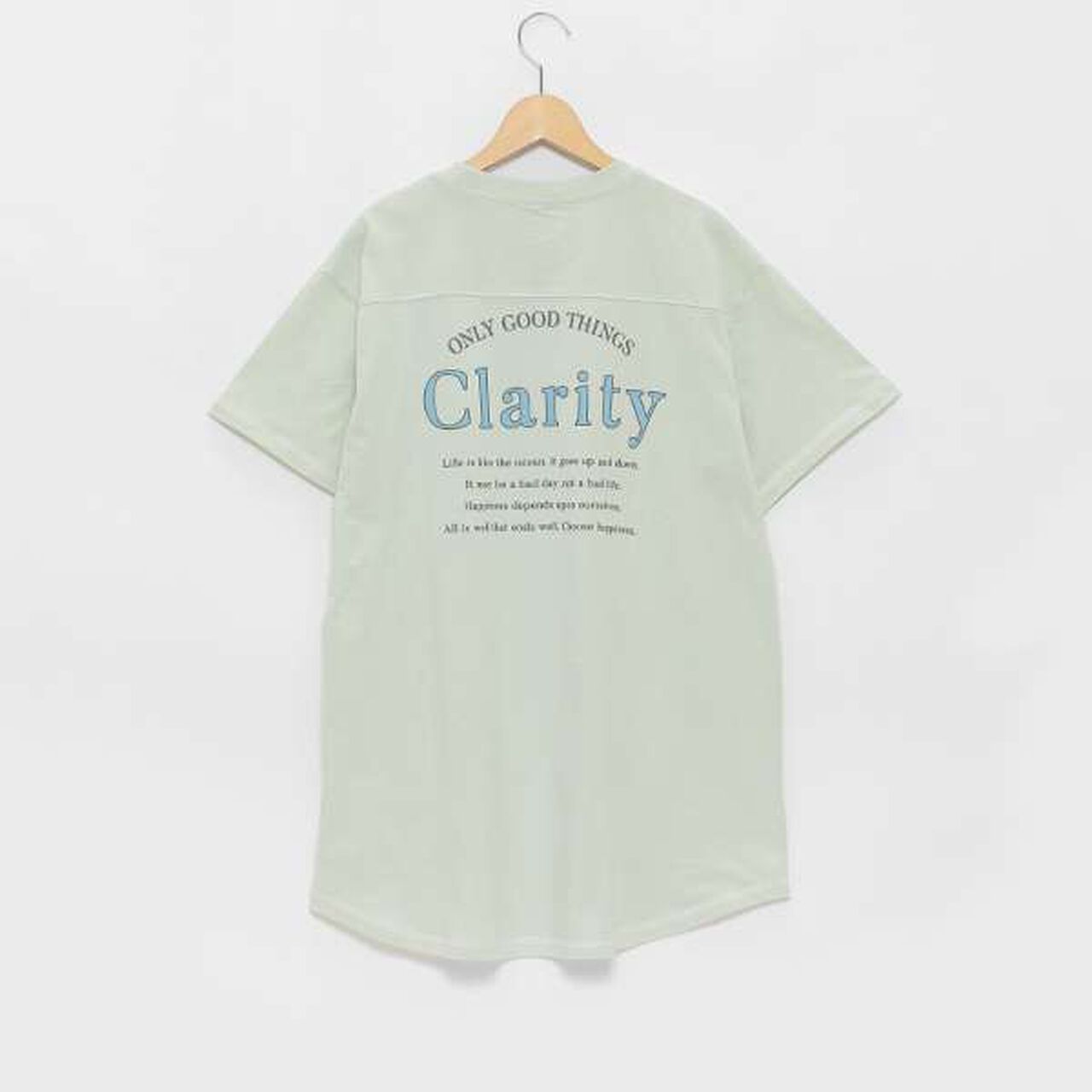 Functional Material Back Print T One-Piece Dress,Emerald green, large image number 1