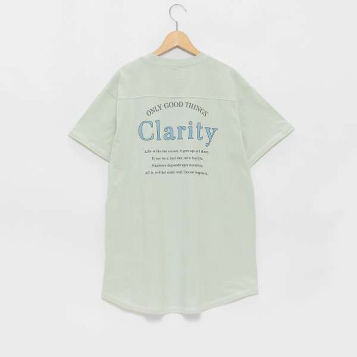 Functional Material Back Print T One-Piece Dress,Emerald green, medium image number 1