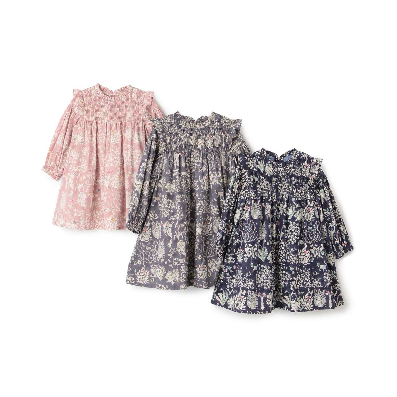 [Made in Japan] Liberty YOSHIE One-Piece Dress,Navy, large image number 7