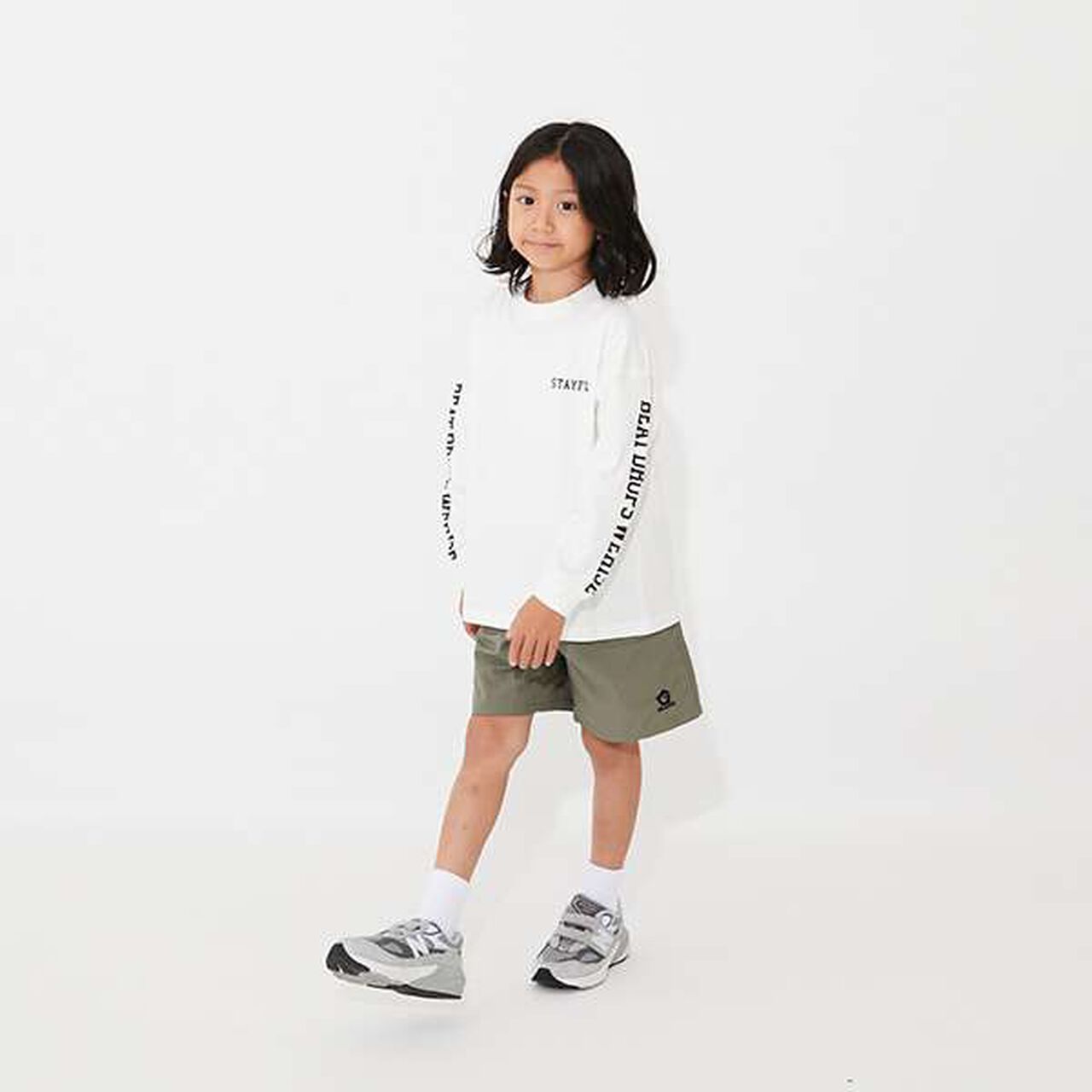 [SKIT0LY] Long-Sleeve T-Shirt with Sleeve Logo Print,Blue, large image number 11