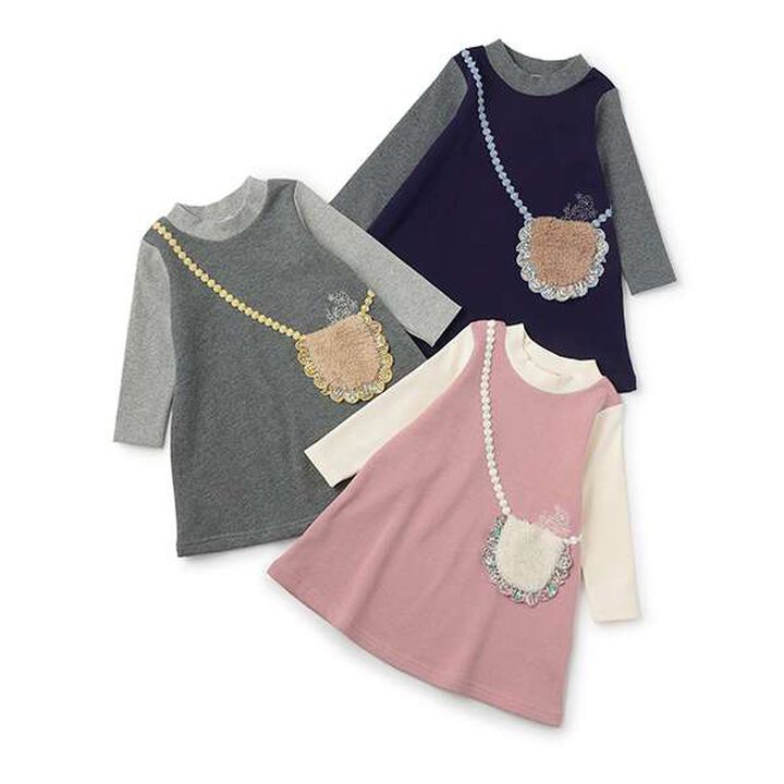 Boa Fabric Pocket Fleece One-Piece Dress,Gray, medium image number 8