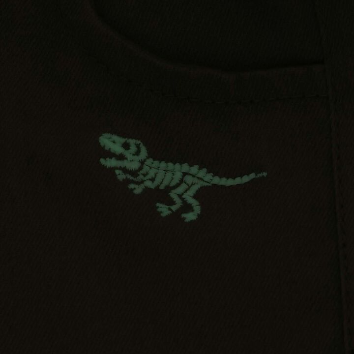 Dinosaur Embroidery Long-Length Wide Straight Pants,Charcoal gray, medium image number 8
