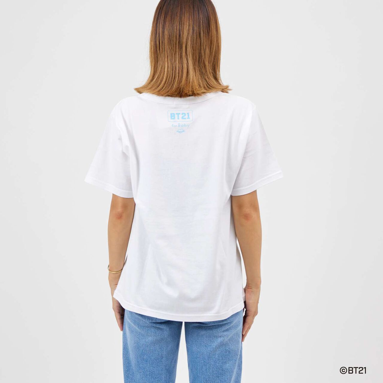 [BT21] Print & Embroidery Short Sleeve T-Shirt (Adult),White, large image number 17