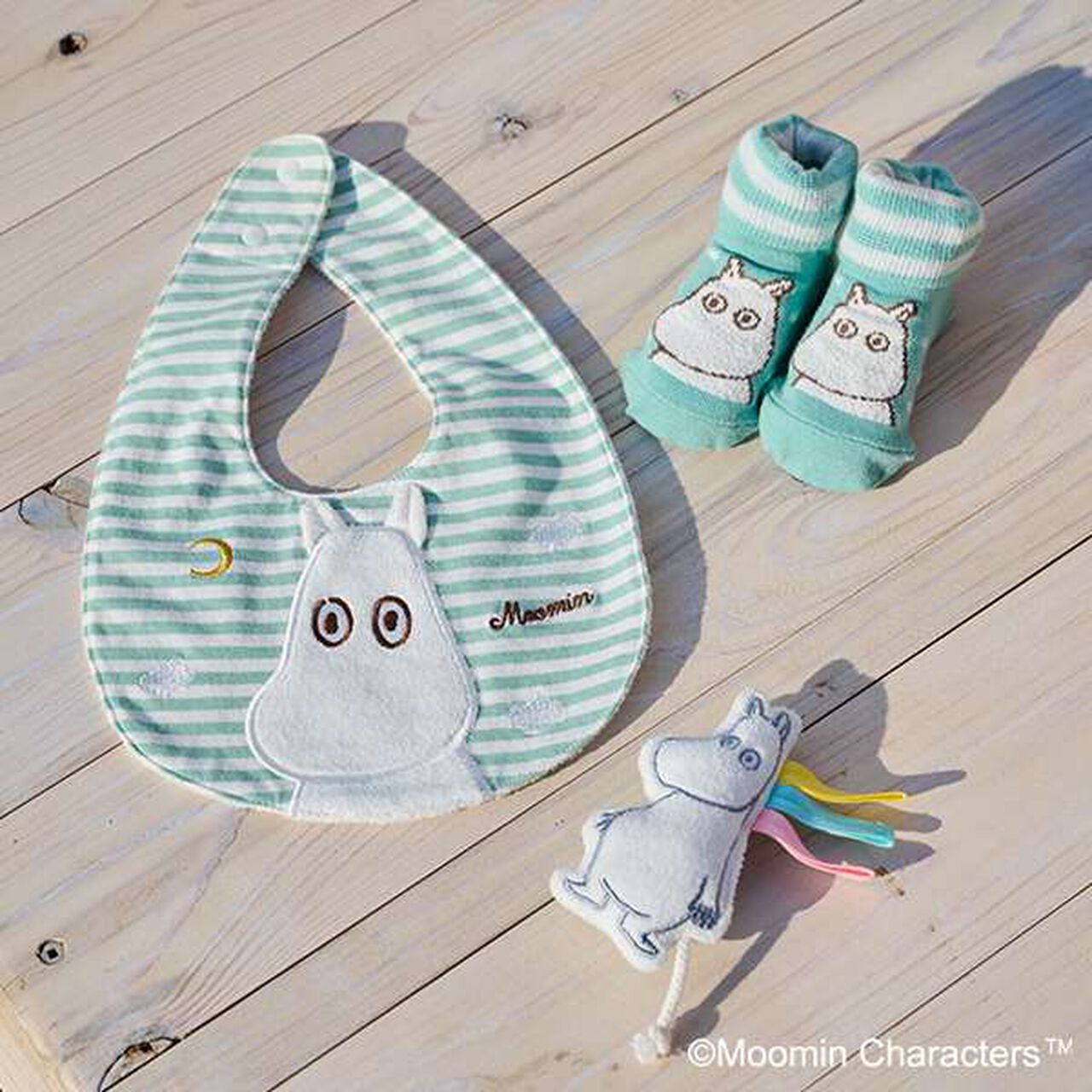 MOOMIN Nyoro-Nyoro Cup Socks,Light green, large image number 12