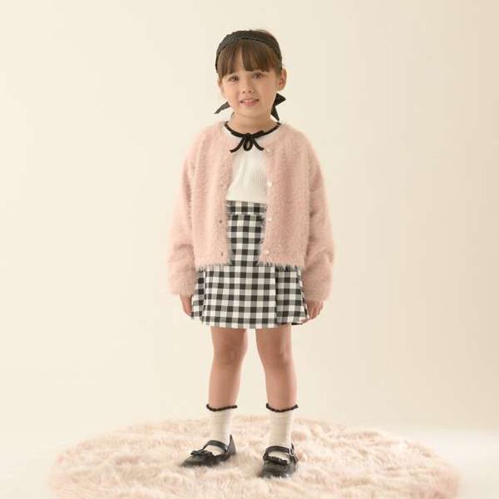 Shaggy Knit Cardigan,Red, medium image number 2