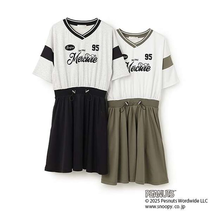 [PEANUTS] [Cool Touch] Docking Cut One-Piece Dress,Khaki, medium image number 13