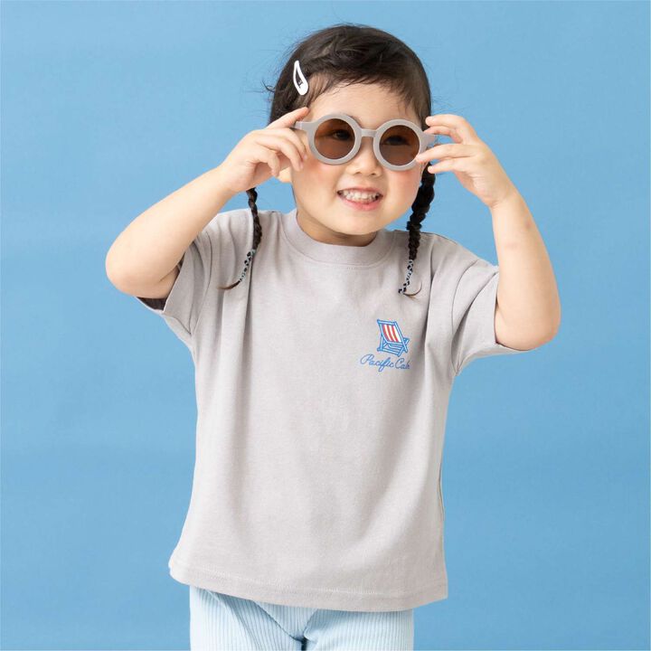 [365D.] Assorted Beach Print Cotton 100% Short Sleeve T-Shirt,Light gray, medium image number 0
