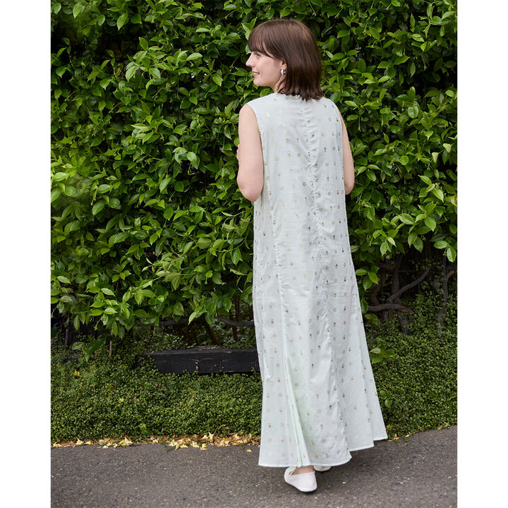 [Link] Foil Print One-Piece Dress,Light pink, medium image number 2