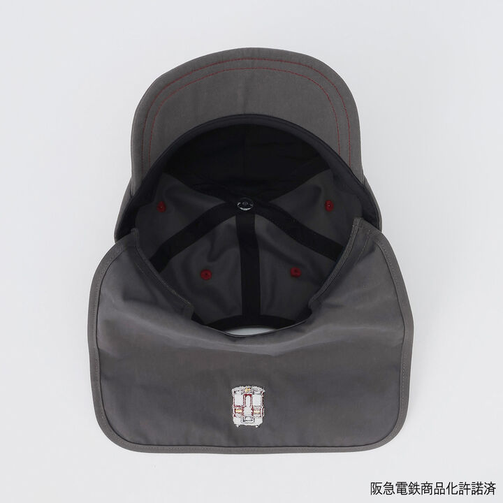 [Hankyu Train] Baseball Cap with Hanging Cloth,Charcoal gray, medium image number 13