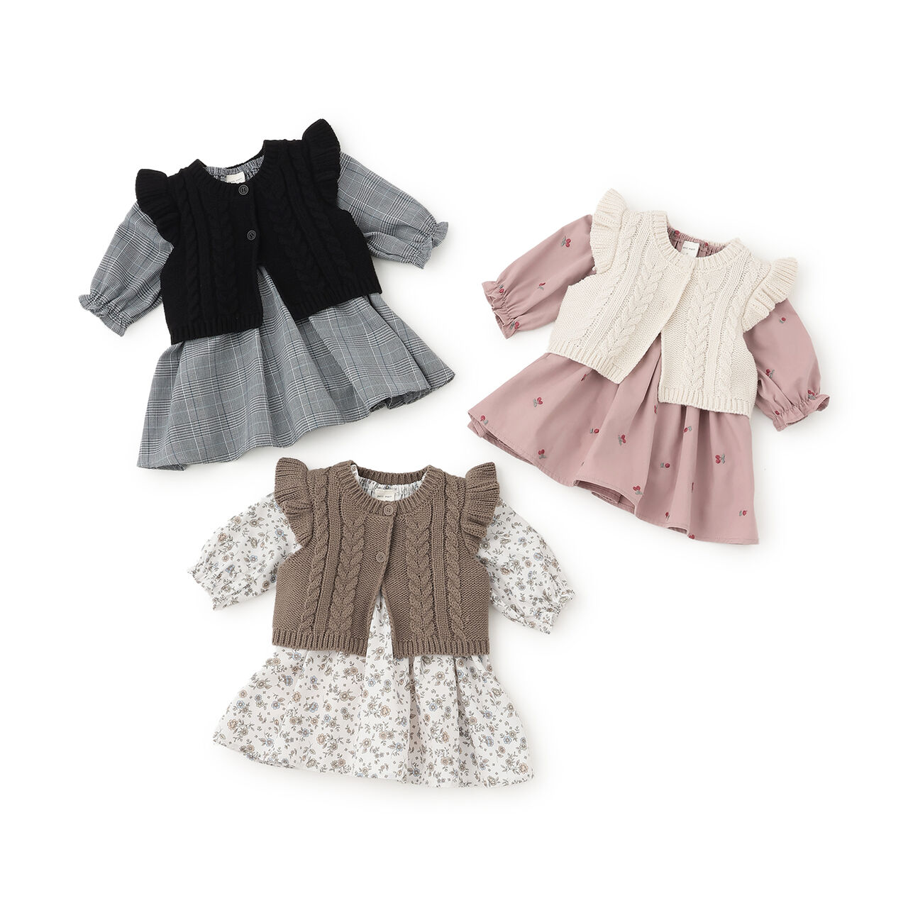 Link - Vest-Style Dress Outfit Set,Ivory, large image number 17