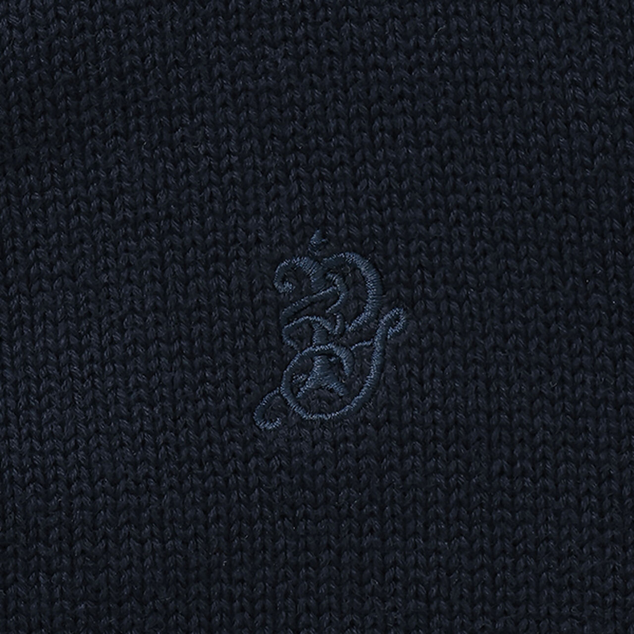 Cotton Knit V-Neck Cardigan,Navy, large image number 3