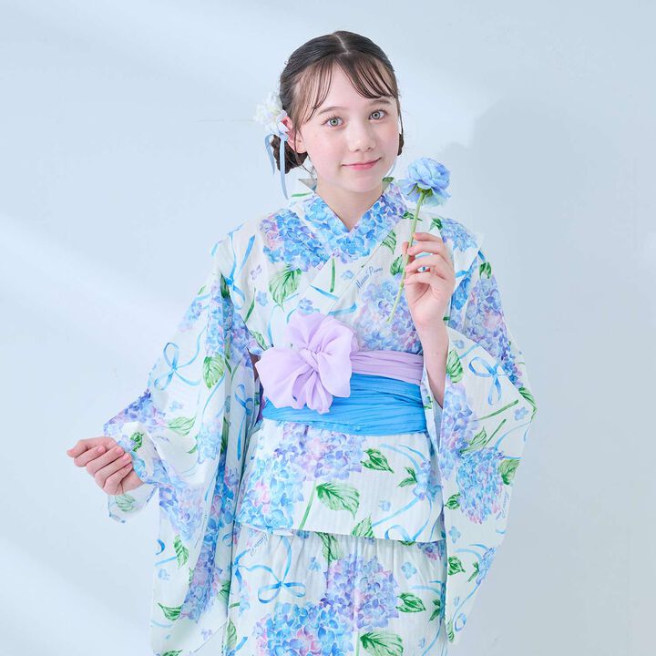 [Cool Touch] Hydrangea Pattern 2WAY Yukata,Navy, medium image number 21