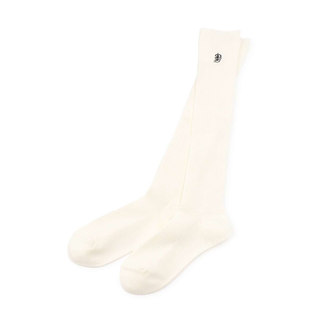 [Graduation Attire] Slim Rib Knee-High Socks,Off white, large image number 0