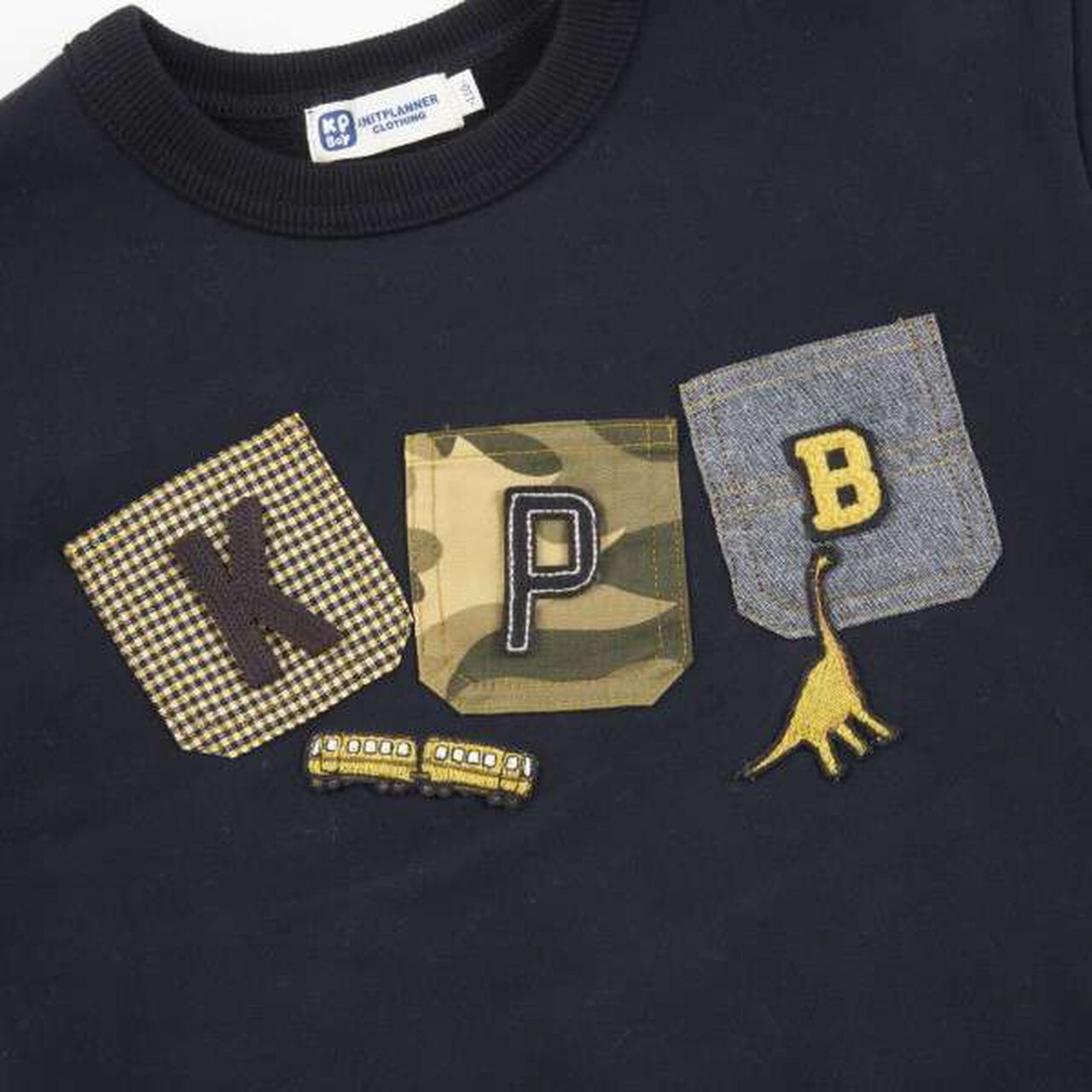 KP Boy KP Patch Sweatshirt with Pockets (0 to 0),Orange, large image number 3