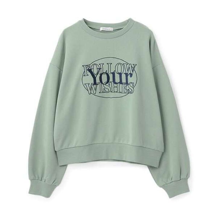 Circle Embroidery Pullover,Emerald green, medium image number 15