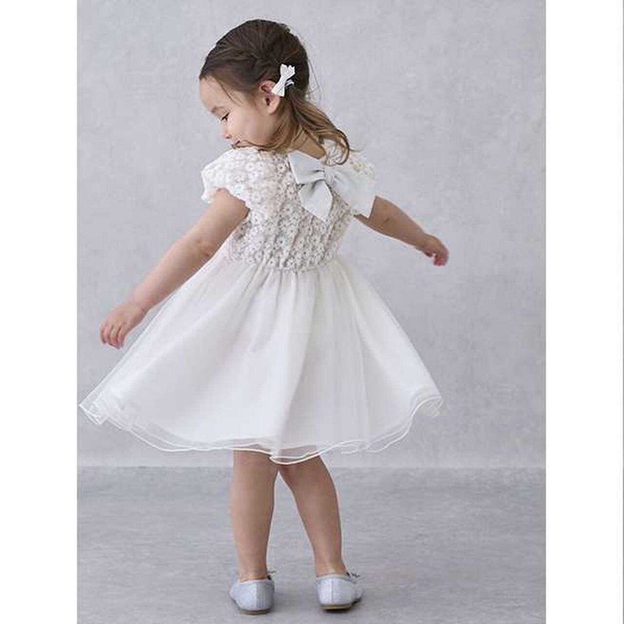 [Link] [Tulle Lace One-Piece Dress (Kids Size)],Pearl white, large image number 2