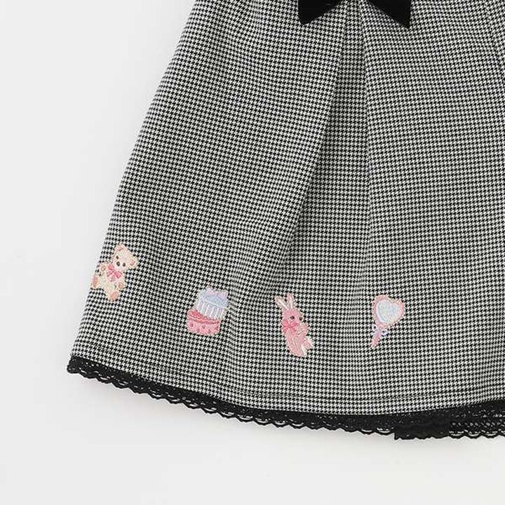 Bear Embroidery Culotte Skirt,Pink, medium image number 12