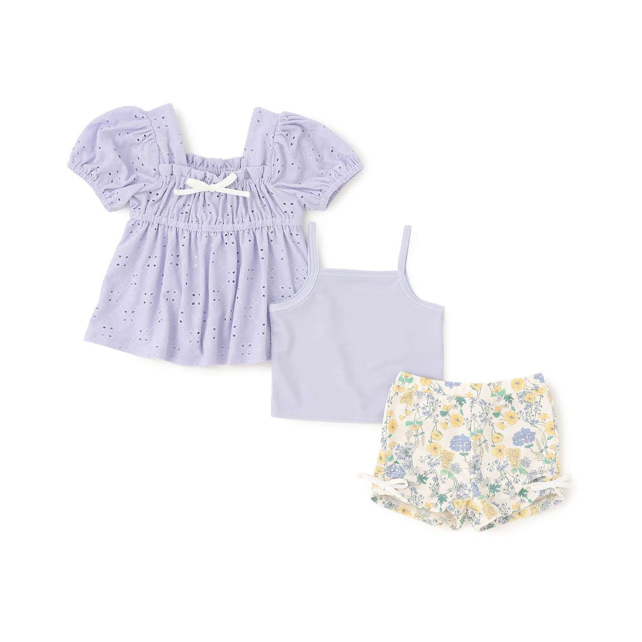 [SWIM] Lace Tunic Tankini Set,Lavender, large image number 10