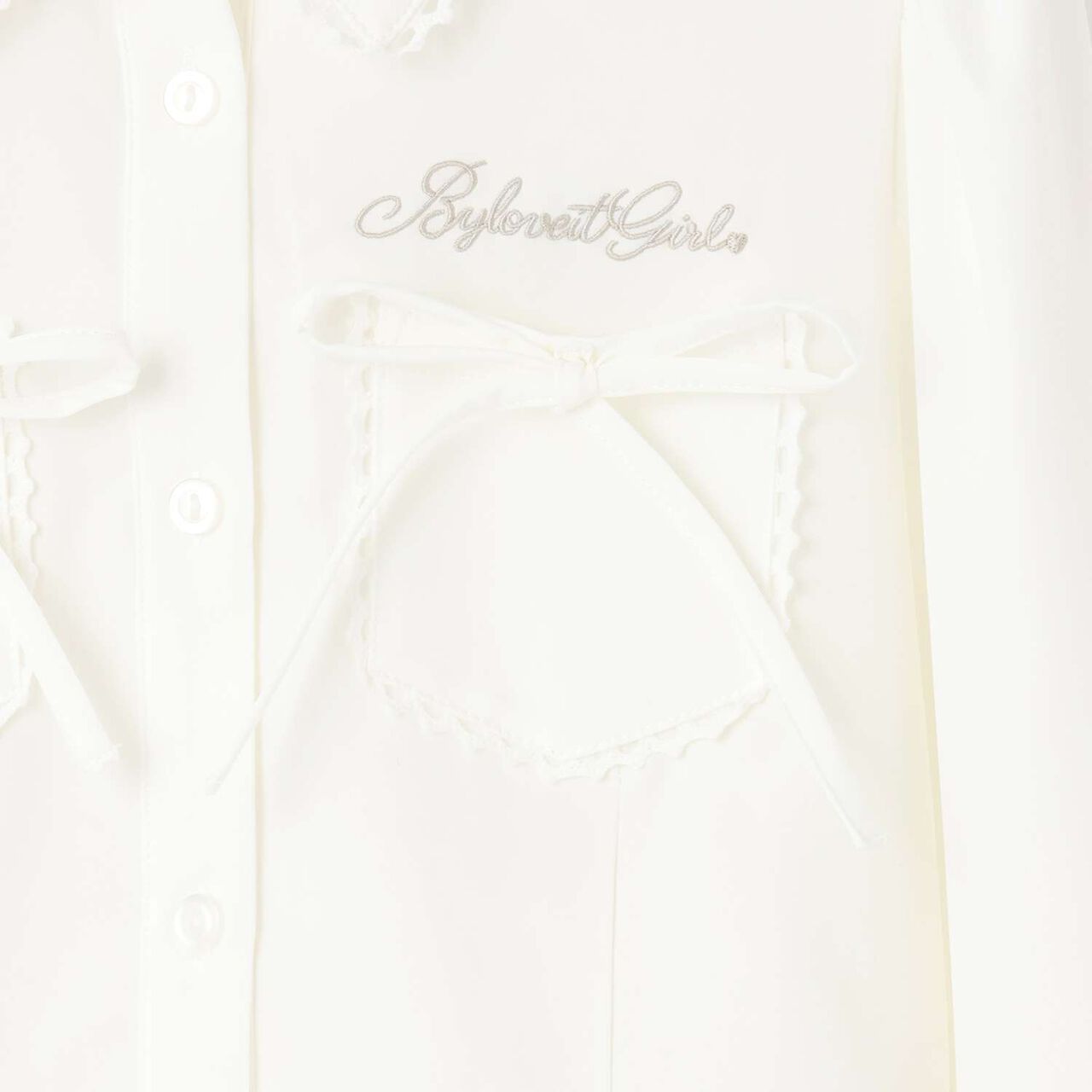 [Graduation Attire] Removable Ribbon Shirt,Off white, large image number 6