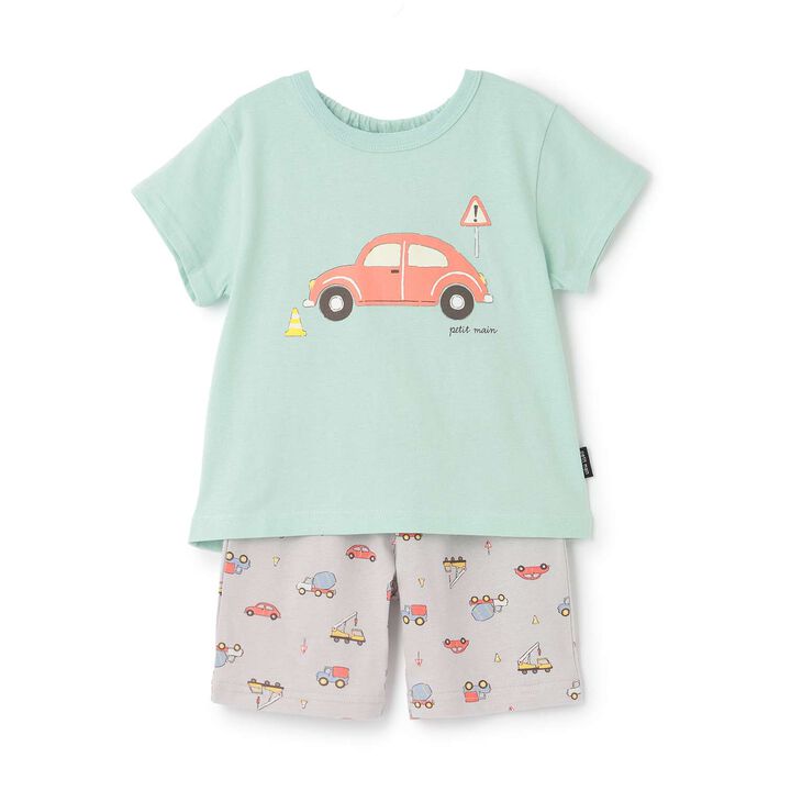 Hikaru Boys Short-Sleeve Pajamas,Green, medium image number 0