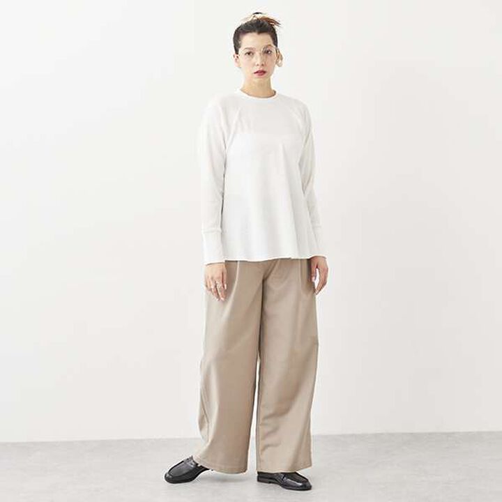 [LADIES] Double Waist Pants,Beige, medium image number 4
