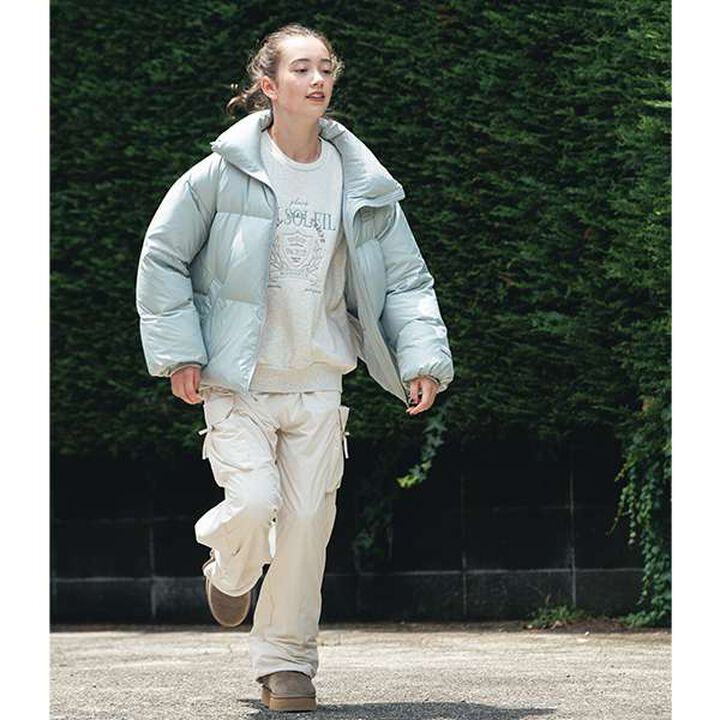 [Warm Lining] Waist Rib Easy Cargo Pants,Ivory, medium image number 9