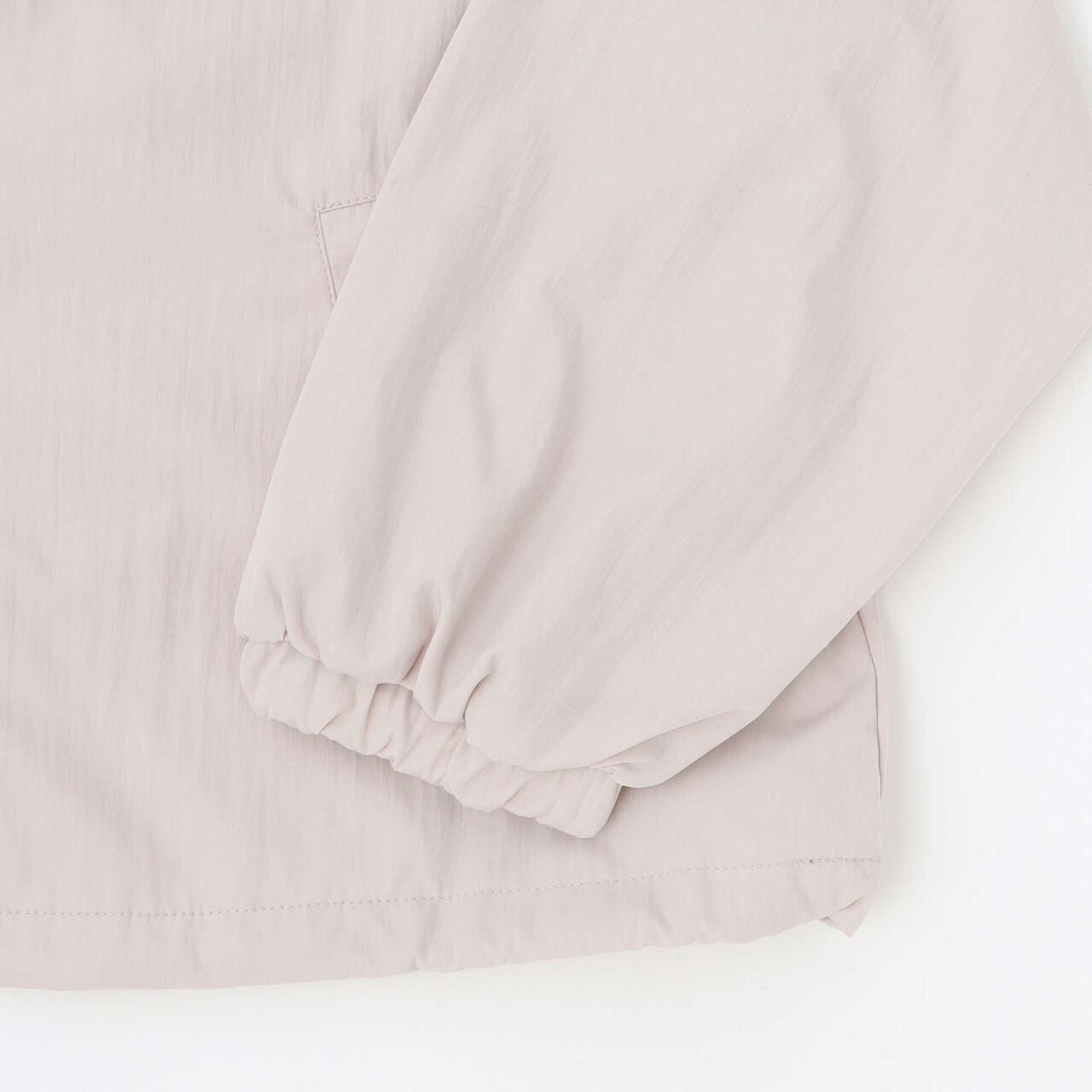 Stand Collar Frill Bomber Jacket,Light beige, large image number 4