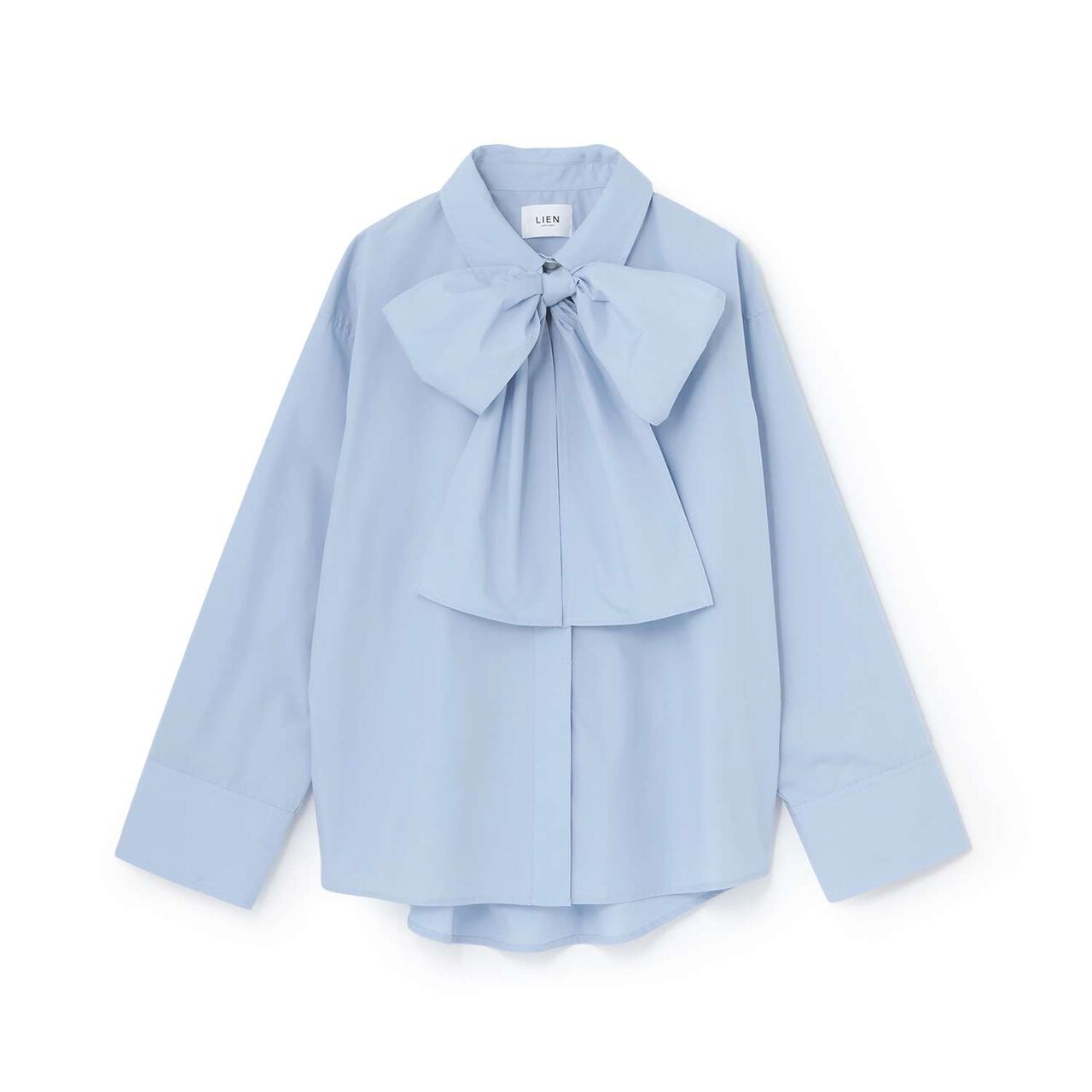 [Formal] Blouse with Tie,Blue, large image number 8