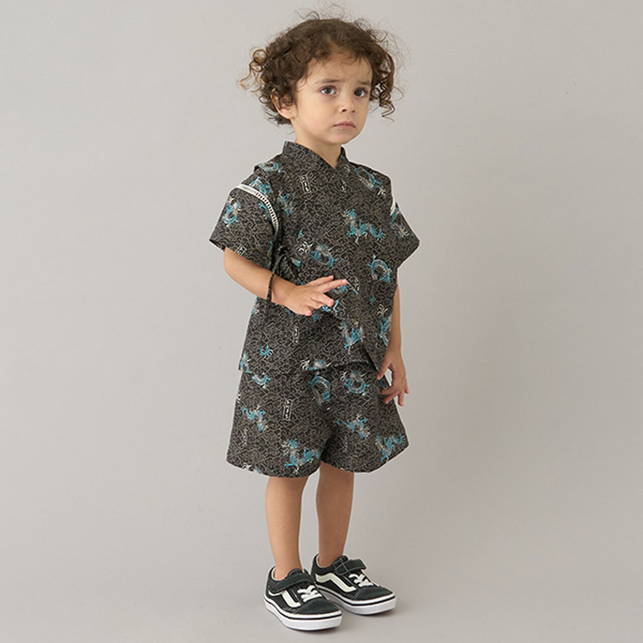 Assorted Boys Jinbei,Charcoal gray, large image number 0