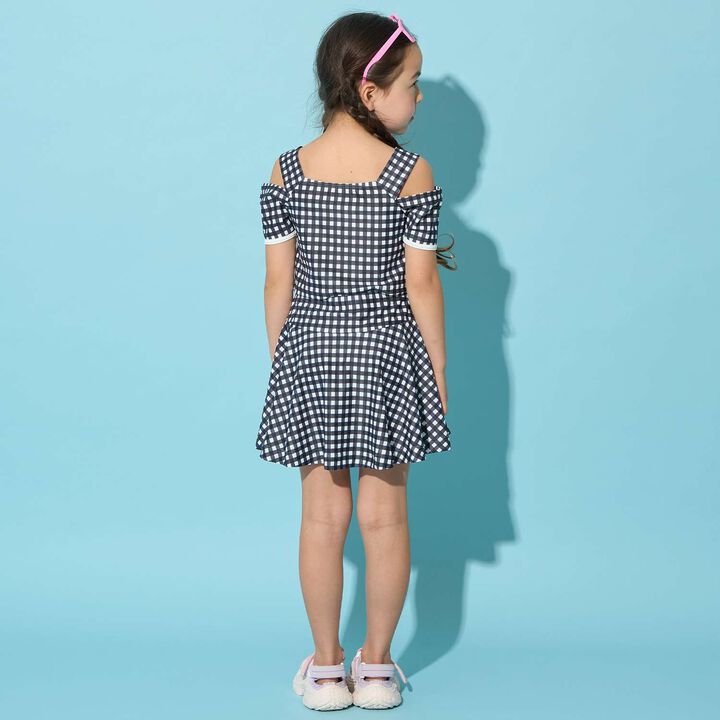 [UV Protection/SWIM] Off-Shoulder Top with Flare Skirt Pants,Black, medium image number 26