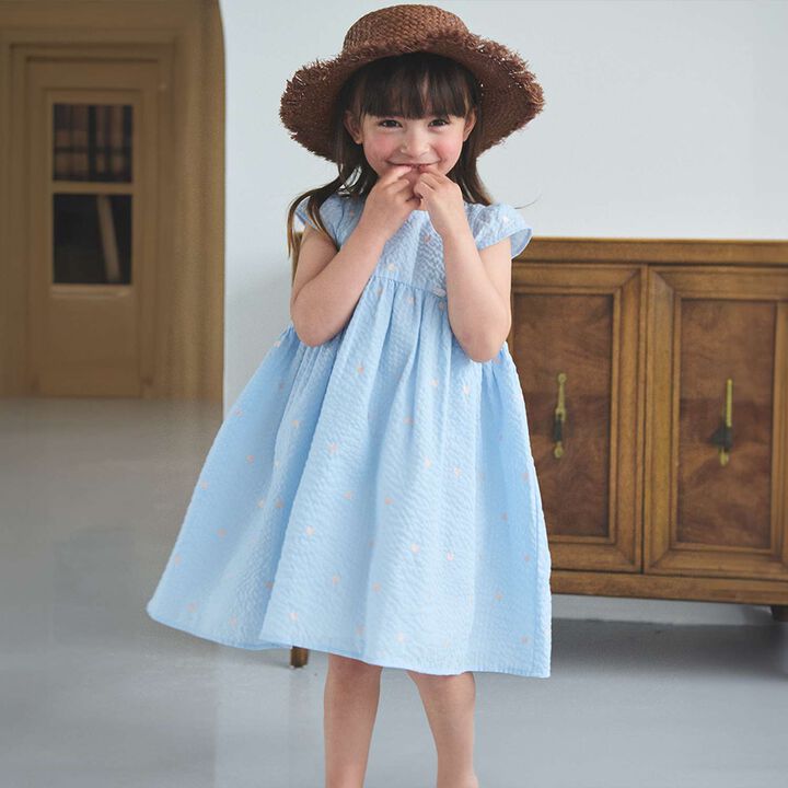 Heart Embroidery One-Piece Dress,, medium