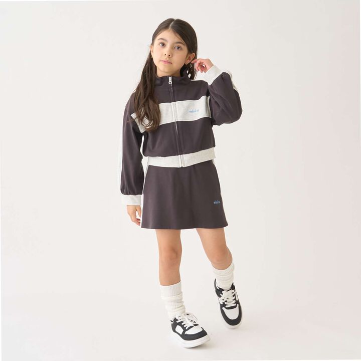 Quick-Dry Track Jacket & Skirt Set,Charcoal gray, medium image number 2