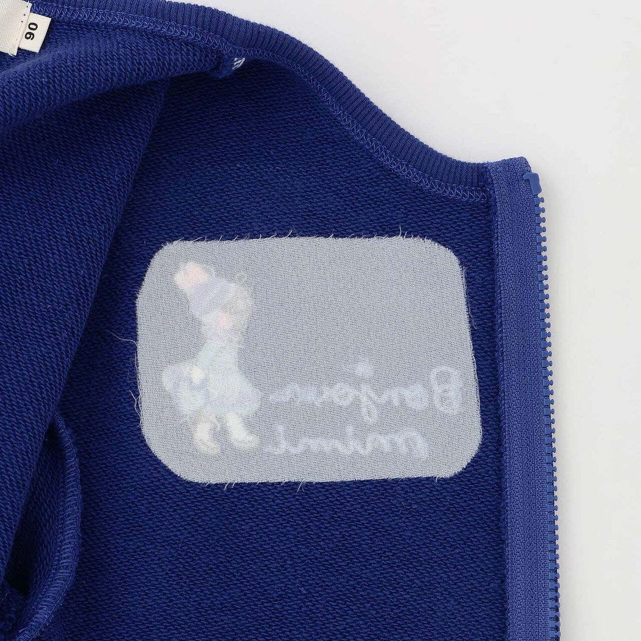 Mimi-chan Embroidered Fleece Zip-Up Cardigan,Navy, large image number 3