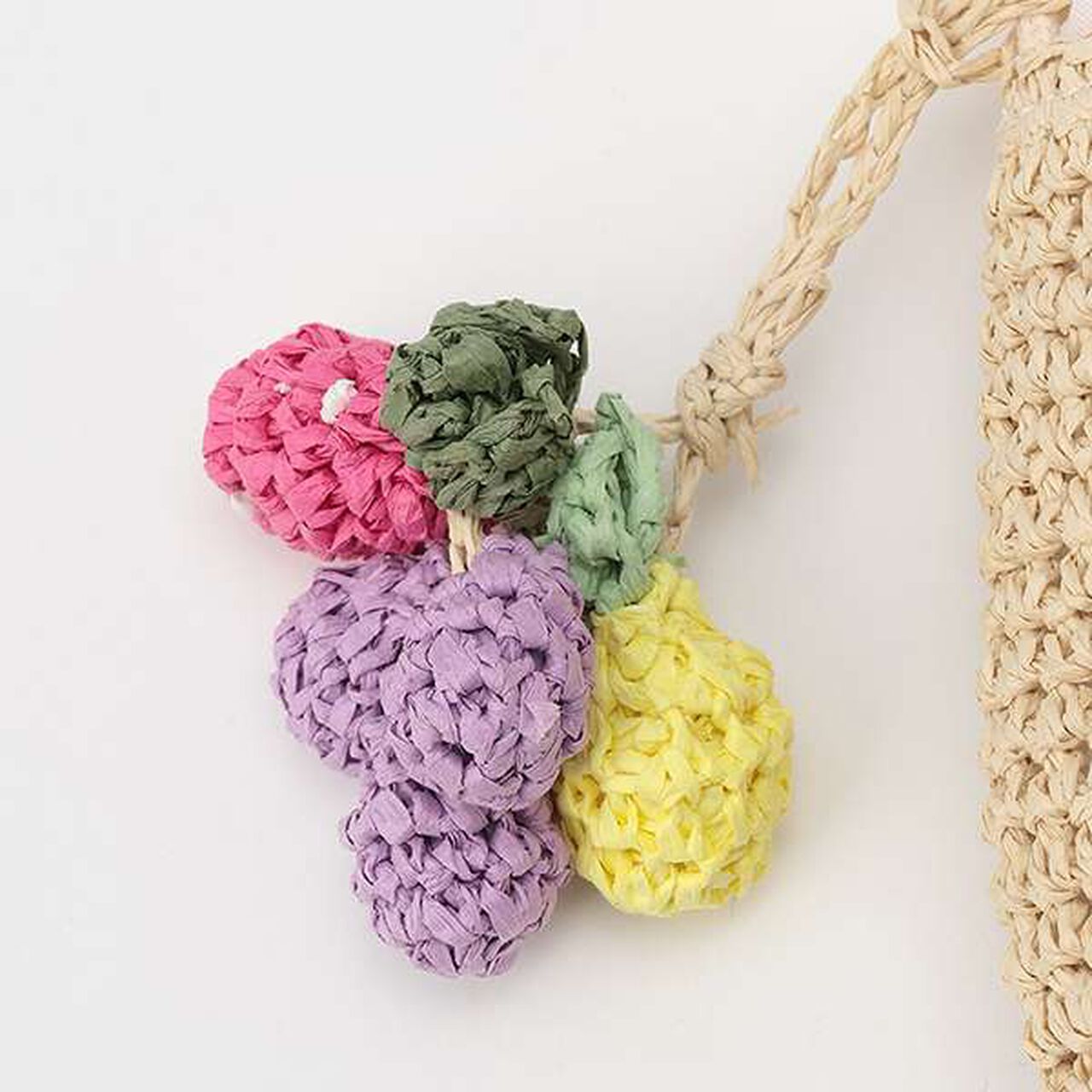 Woven Fruit Small Shoulder Bag,Camel, large image number 7