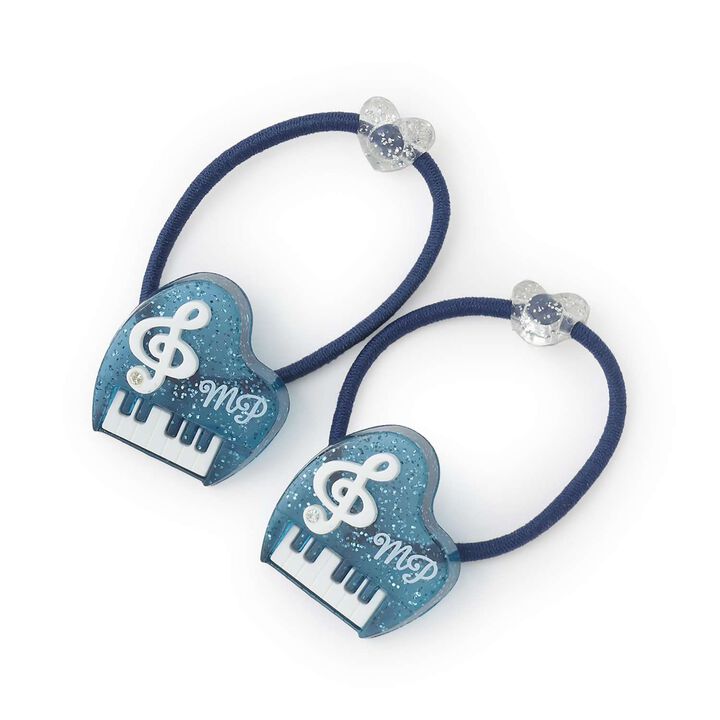 Piano Hair Ponytail Holder Set of 2 [Made in Japan],, medium