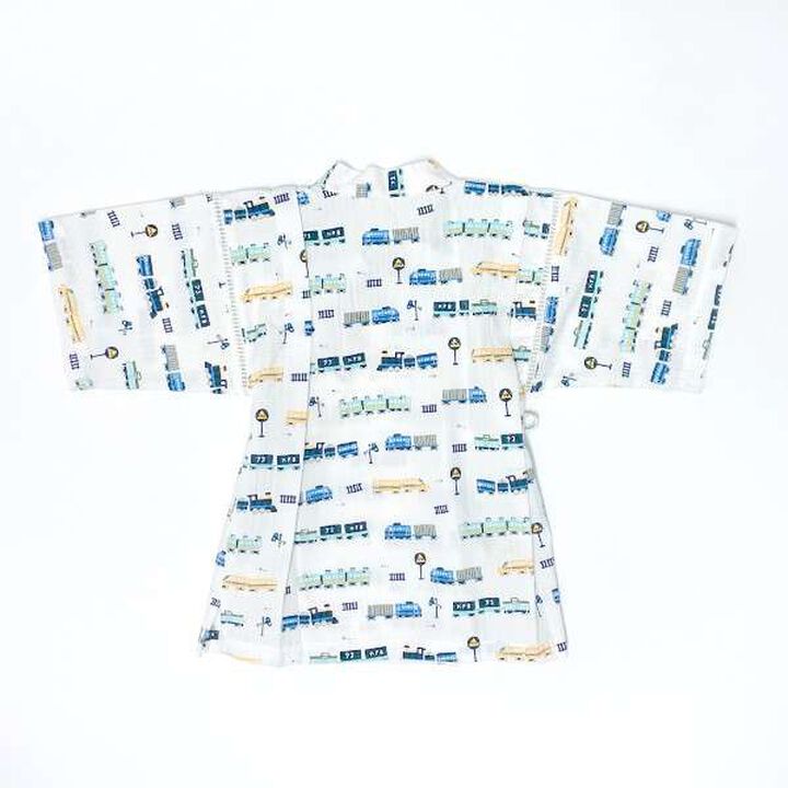 KP Boy Train Print Jinbei,White, medium image number 14