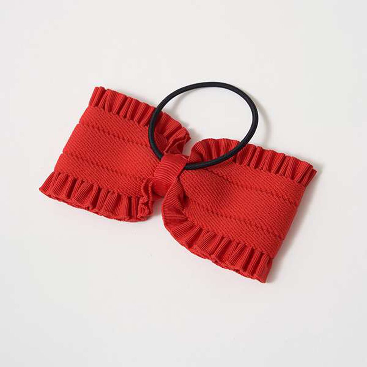 Frill Ribbon Hair Tie,Red, large image number 8