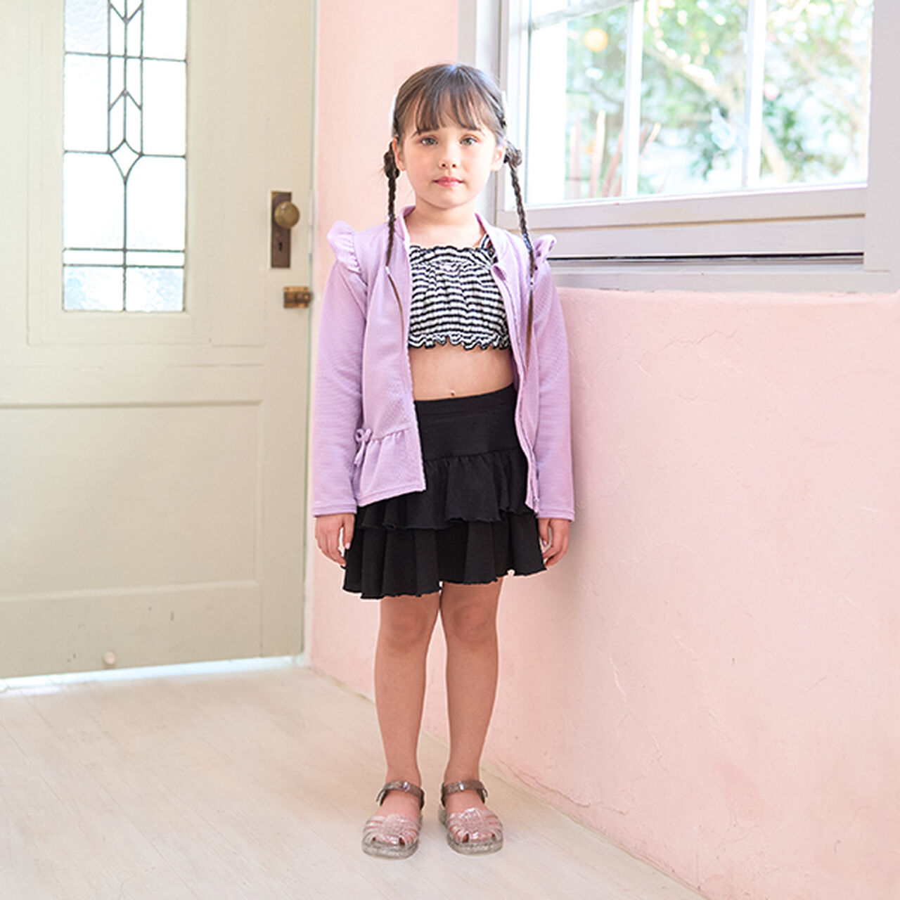 [SWIM] [UV Processing] Hem Frill Zip Rash Guard,Mint, large image number 6