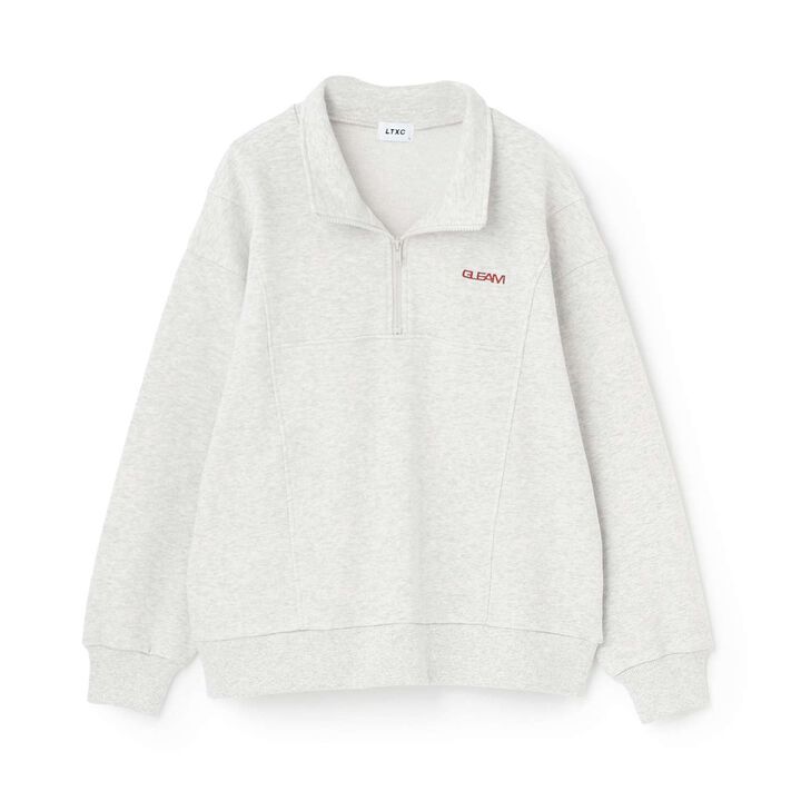 [LTXC/Cotton 100%] Half ZIP Pullover,Smoke white, medium image number 12