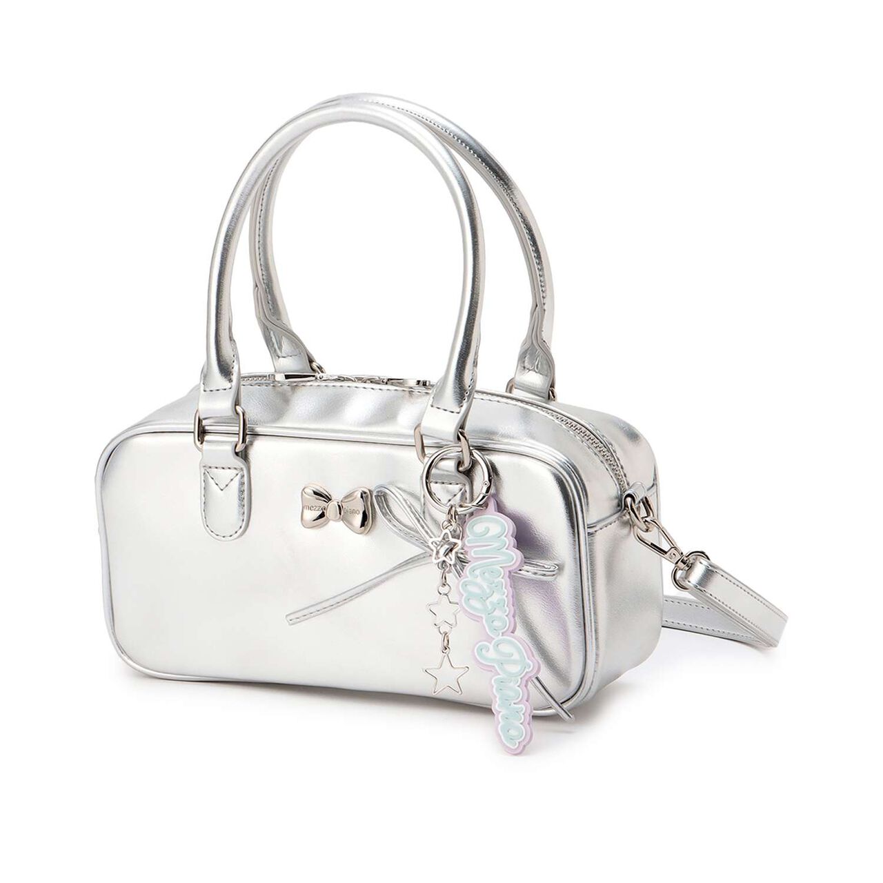 Charm Attached 2 WAY Shoulder Bag,Light pink, large image number 10