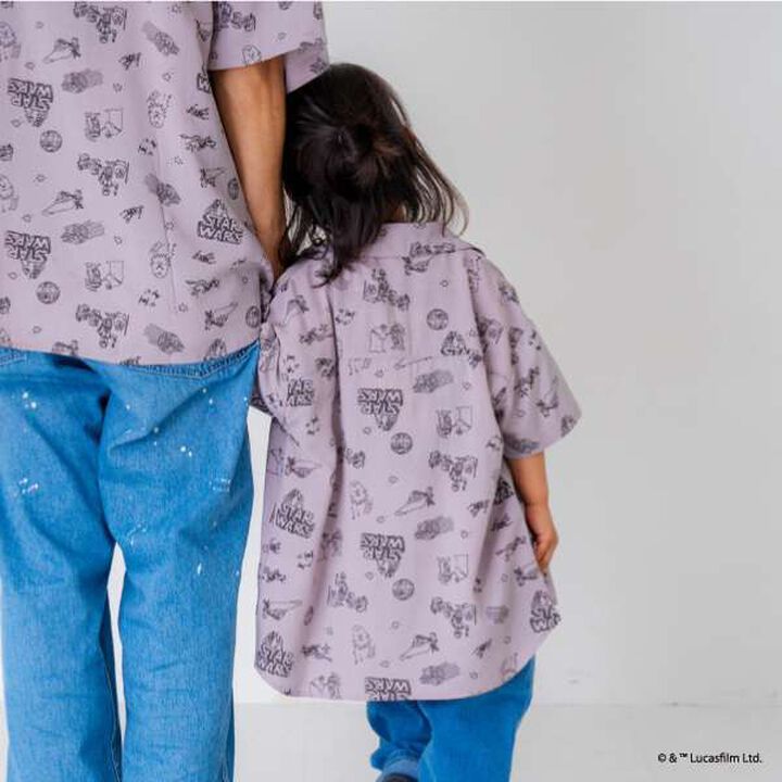 [Matching with Dad Outfit] Disney Kids Star Wars Pattern Shirt,Black, medium image number 6