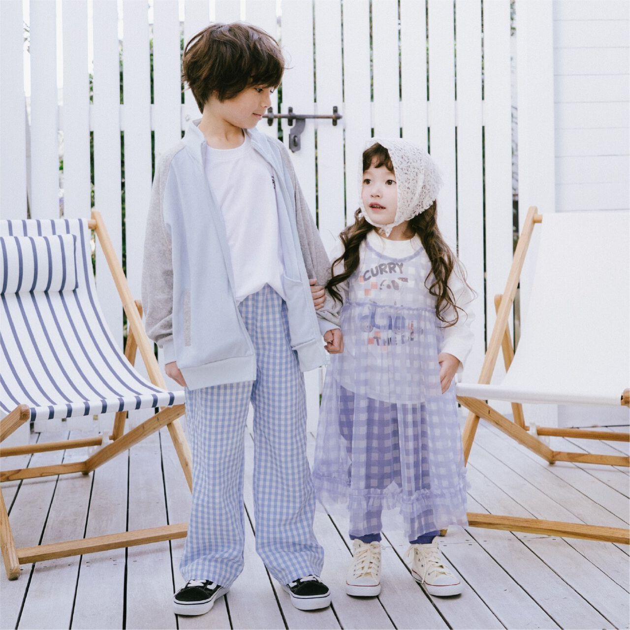 Chiffon Checkered One-Piece Dress,Lavender, large image number 9