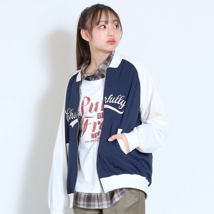 [High-Spec Outerwear] Varsity Jacket,Black, medium image number 1
