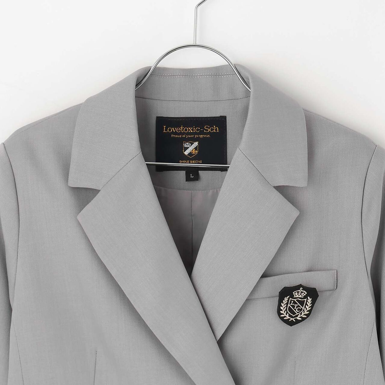 [Graduation Attire] Emblem Bolero Jacket,Black, large image number 10