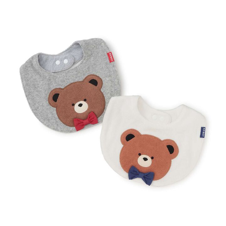 Bear Pile Bib,Off white, medium image number 5