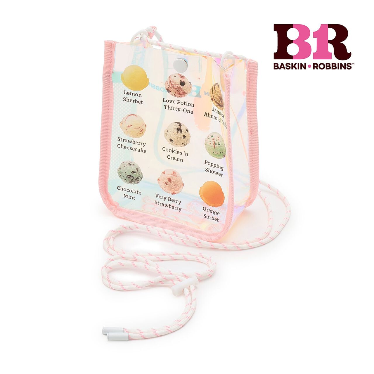 [31 Ice Cream] Aurora Clear Small Shoulder Bag,Pearl white, large image number 5