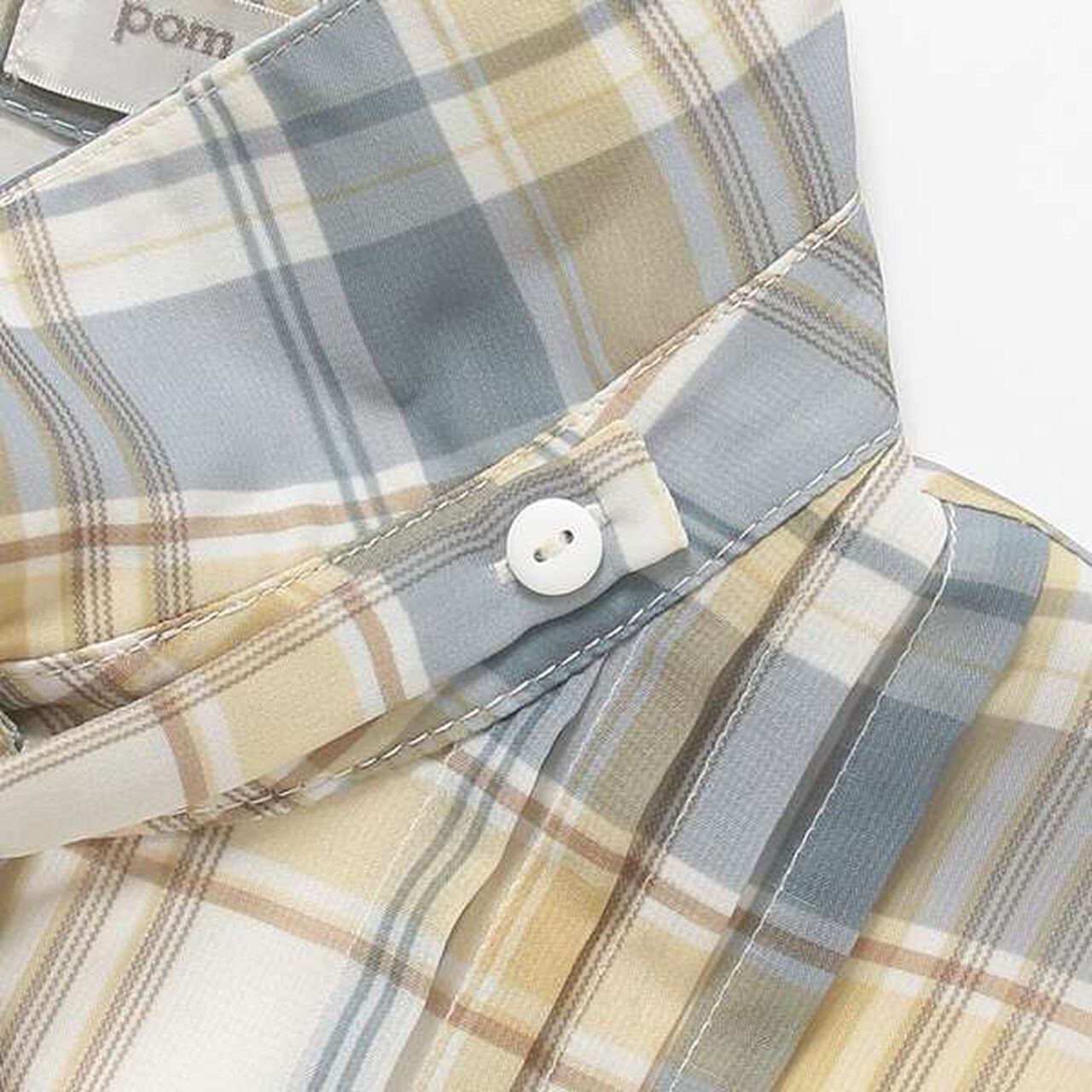 Collared Pleated One-Piece Dress,Black, large image number 10