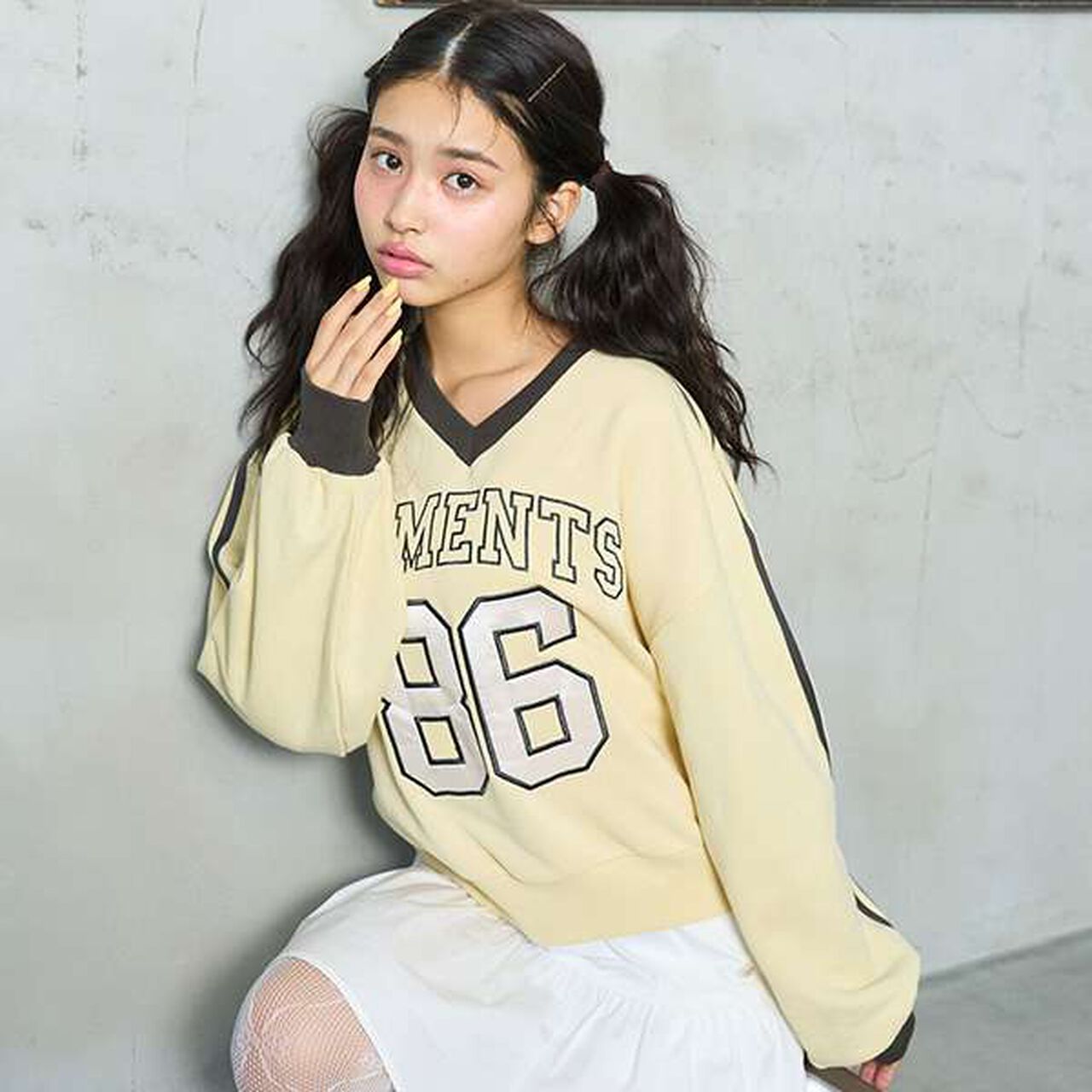 [LTXC] Number Pullover,Navy, large image number 8