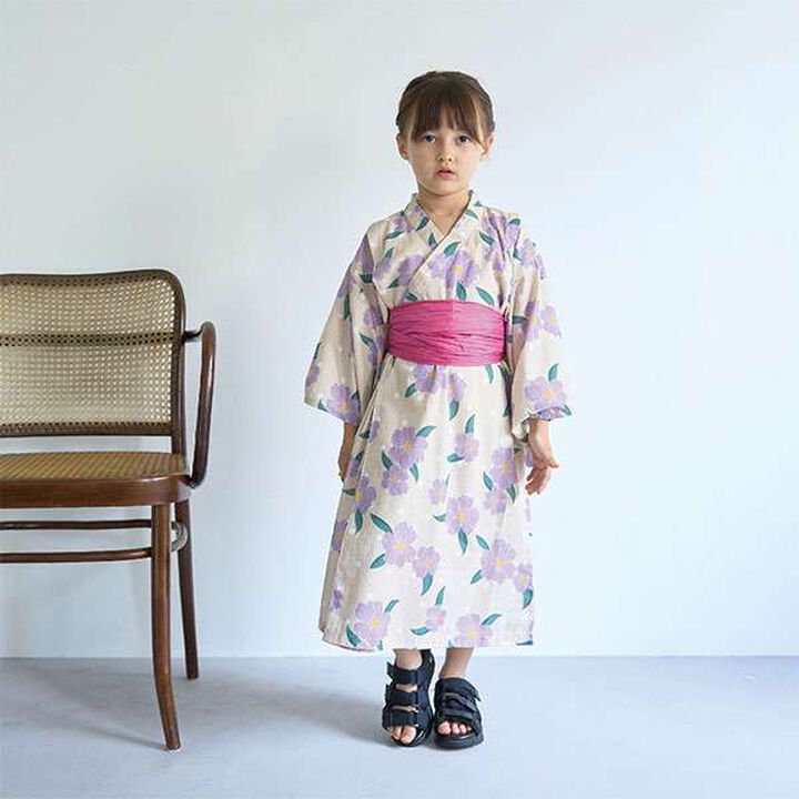 Easy-to-Wear One-Piece Yukata,Cream, medium image number 23