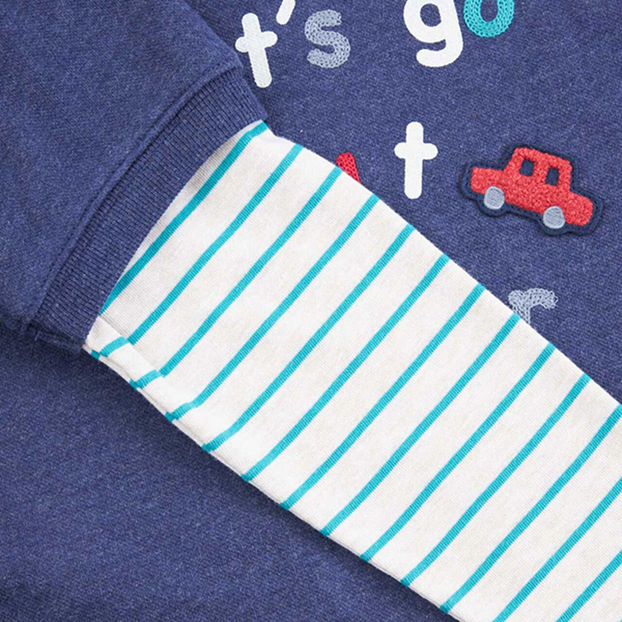 KPBOY Car Motif Fleece Sweatshirt (0 to 0),Navy, large image number 4